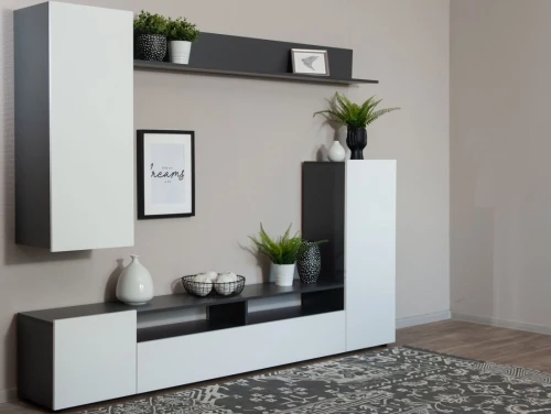 Стенка «Нео», Антрацит/Белый бриллиант