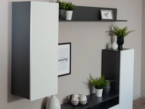 Стенка «Нео», Антрацит/Белый бриллиант