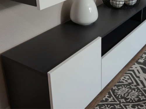 Стенка «Нео», Антрацит/Белый бриллиант