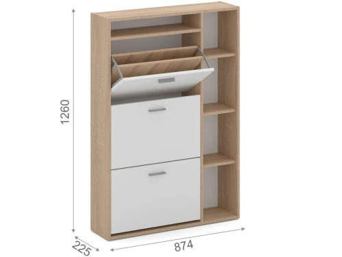 Тумба «Толедо-2», Дуб сонома/белый