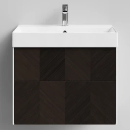 Тумба Катарини, 70 подвесной, Дуб цвет 20 Vodok с раковиной в комплекте