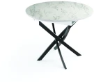 Стол обеденный Адажио 55.04 Мрамор белый/Черный