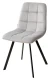 Стул CHILLI SQUARE BLUVEL-03 светло-серый, велюр / черный каркас М-City