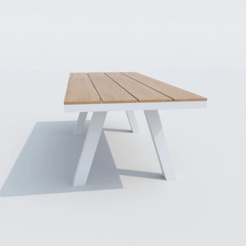 Обеденная группа MIRRA SOLA каркас белый / стол поливуд 220 / текстилен белый