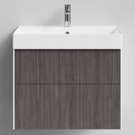 Тумба Эвкалипт, 70 подвесной, Эвкалипт серый Vodok с раковиной в комплекте