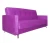 Диван Престиж Люкс 120 велюр фиолетовый