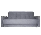 Диван София , с/м 126х186 , велюр серый, ППУ + Пружинный блок