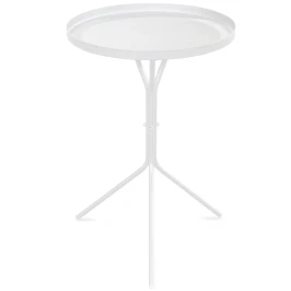 Столик журнальный SHT-CT11 белый муар