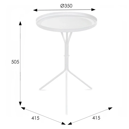 Столик журнальный SHT-CT11 белый муар