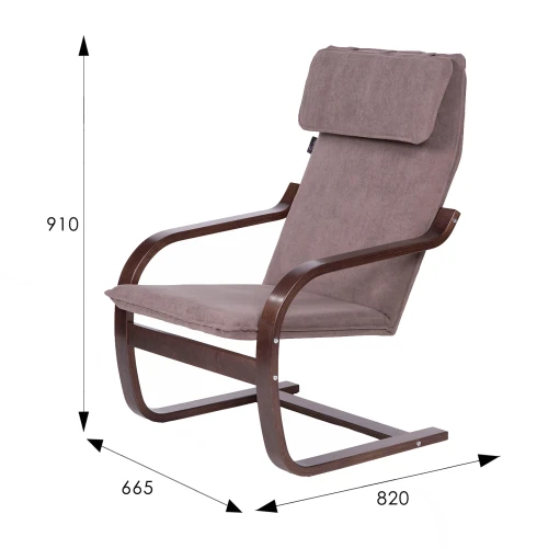 ъКресло Малави ткань Твист 05, каркас орех