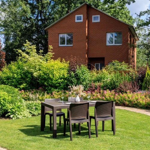 Обеденный комплект JULY S коричневый