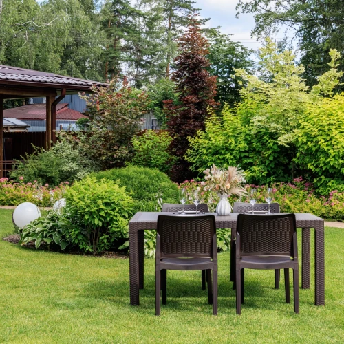 Обеденный комплект JULY S коричневый