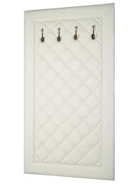 Вешалка в прихожую Оливия Н2 экокожа молочный