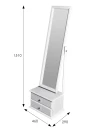 Зеркало с тумбой Селена белый 151 см х 46 см