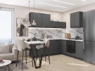 Угловая модульная кухня Фрейм-03 Stormy Silk Graphite 2140*2200/2000*600 Угловая модульная кухня Фрейм-03 Stormy Silk Graphite 2140*2200/2000*600