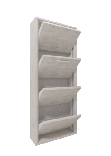 Обувница ЛАЙТ 4 МП (Выбеленное дерево / Выбеленное дерево)