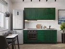 Прямая модульная кухня Дублин-01 Special Green Graphite 2140*1900*600 Прямая модульная кухня Дублин-01 Special Green Graphite 2140*1900*600