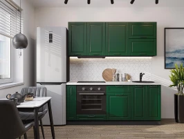 Прямая модульная кухня Дублин-01 Special Green Graphite 2140*1900*600