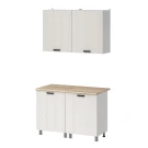 МК Аленушка 1,2м Лотос Молочный,скоба антрацит,сонома