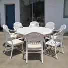 Белая литая мебель из алюминия Geraldine 8