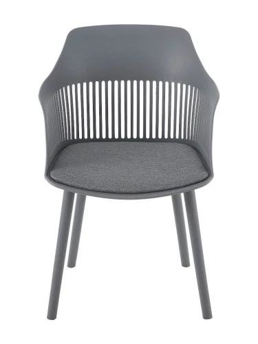 DC273 Стул пластиковый, СЕРЫЙ#7937 c подушкой
