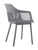DC273 Стул пластиковый, СЕРЫЙ#7937 c подушкой