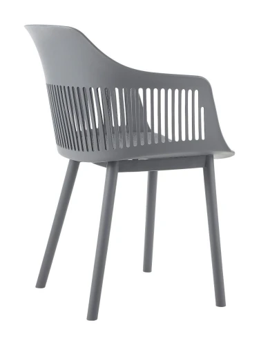 DC273 Стул пластиковый, СЕРЫЙ#7937 c подушкой