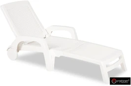 Шезлонг B:rattan MIAMI складной, белый
