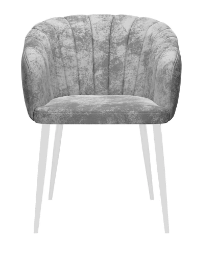 Стул DikLine 442 поворотный, M13 светло-серый, ножки белые