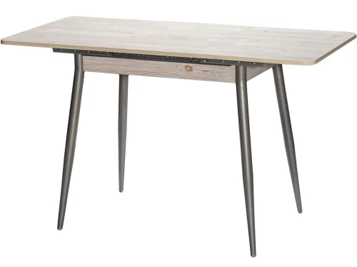 Стол М46 «Бостон» ДП1-01-10 900(1270)*600, ЛДСП:Наоми, Н/стола прямые с ут. Металлик