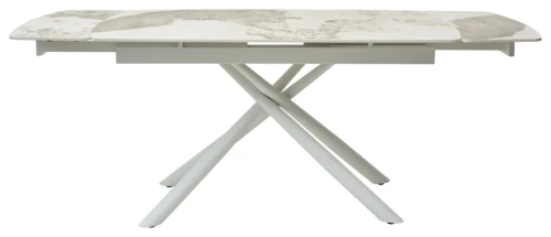Стол RIVOLI 140 GLOSS LUXURY PANDORA SOLID CERAMIC / WHITE, ®DISAUR