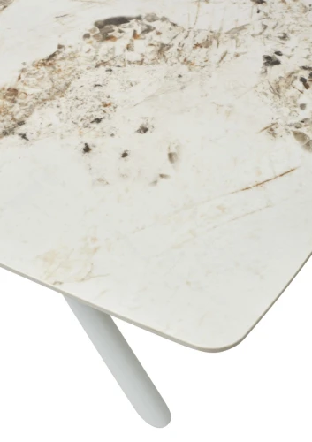 Стол RIVOLI 140 GLOSS LUXURY PANDORA SOLID CERAMIC / WHITE, ®DISAUR