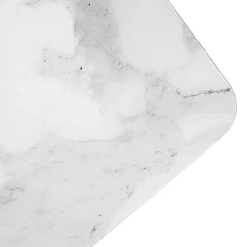 Стол МАРСЕЛЬ 220 Белый мрамор, стекло / Черный М-City