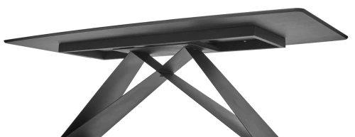 Стол МАРСЕЛЬ 220 Белый мрамор, стекло / Черный М-City