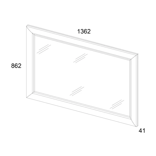 Зеркало В, OLIVIA, цвет вудлайн крем