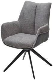 Стул PONTUS 360 град. поворот. KN01-03 Серый/ BZ1046-02 Темно-серый/ Черный, ®DISAUR