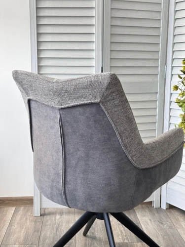 Стул PONTUS 360 град. поворот. KN01-03 Серый/ BZ1046-02 Темно-серый/ Черный, ®DISAUR