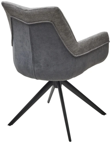 Стул PONTUS 360 град. поворот. KN01-03 Серый/ BZ1046-02 Темно-серый/ Черный, ®DISAUR