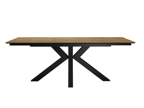 Стол DikLine SFE140 Керамика древесная OAKWOOD HONEY/подстолье черное/опоры черные (2 уп.)