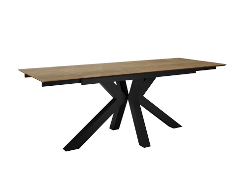 Стол DikLine SFE140 Керамика древесная OAKWOOD HONEY/подстолье черное/опоры черные (2 уп.)