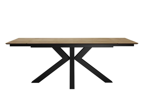 Стол DikLine SFE140 Керамика древесная OAKWOOD HONEY/подстолье черное/опоры черные (2 уп.)