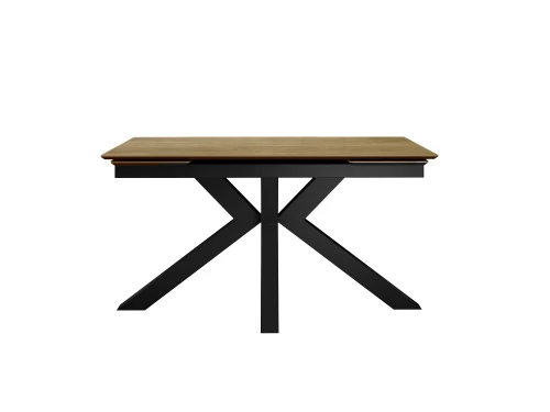 Стол DikLine SFE140 Керамика древесная OAKWOOD HONEY/подстолье черное/опоры черные (2 уп.)