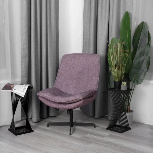 Кресло лаунж Cosmo велюр/букле, VT shape wood rose