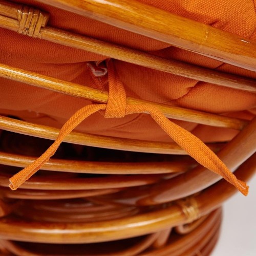 Кресло-качалка PAPASAN/ПАПАСАН w 23/01 B /с подушкой/ 115х78х104 см, Cognac (коньяк), ткань Оранжевый, С 23