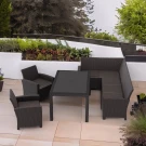 Комплект мебели под ротанг Калифорния “California“ с угловым диваном 240х136 см арт.80497 с  подушками столом 165х95 см и 2 кресела Комплект мебели под ротанг Калифорния “California“ с угловым диваном 240х136 см арт.80497 с  подушками столом 165х95 см и 2 кресела