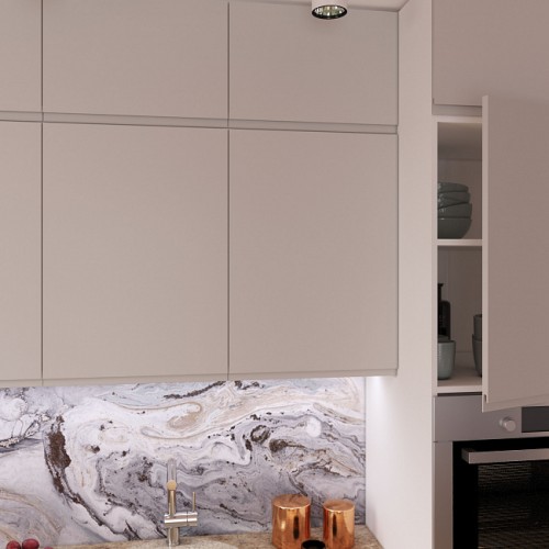 Кухня трехуровневая Маори 2600 Оулвинг Эмаль прямой