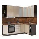 Кухонный гарнитур Валерия 2400х1400 Капучино глянец МДФ ПВХ угловой Кухонный гарнитур Валерия 2400х1400 Капучино глянец МДФ ПВХ угловой