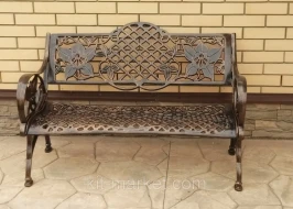 Садовая скамья из литого алюминия Lily