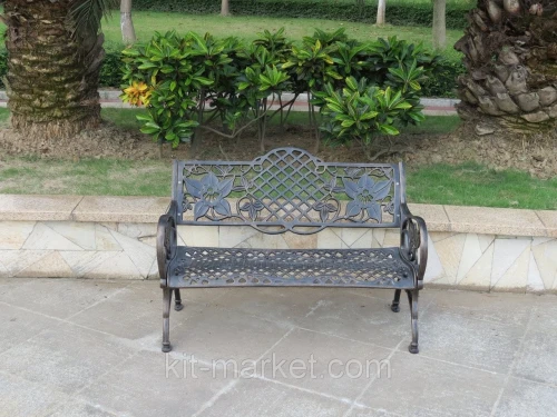 Садовая скамья из литого алюминия Lily