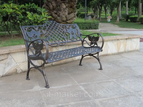 Садовая скамья из литого алюминия Lily